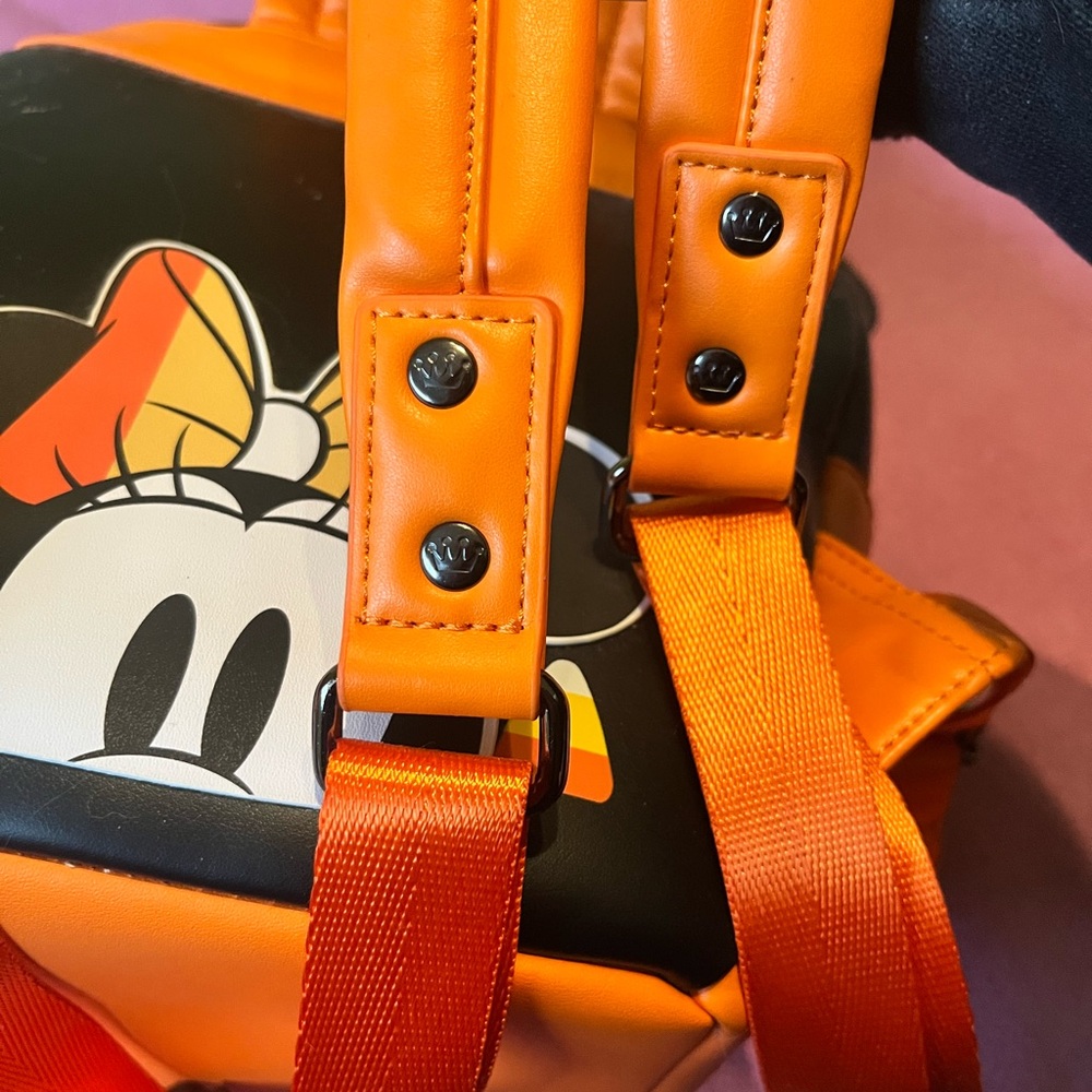 Loungefly x Disney Minnie Mouse Candy Corn Cupcake Mini Backpack Glow in Dark - Picture 6 of 11